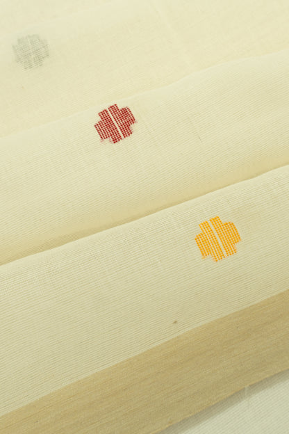 Phulia Cotton Butta Off-White Saree