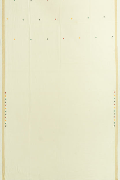 Phulia Cotton Butta Off-White Saree