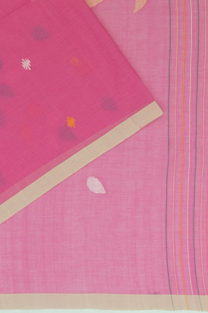 Phulia Cotton Butta Pink Saree