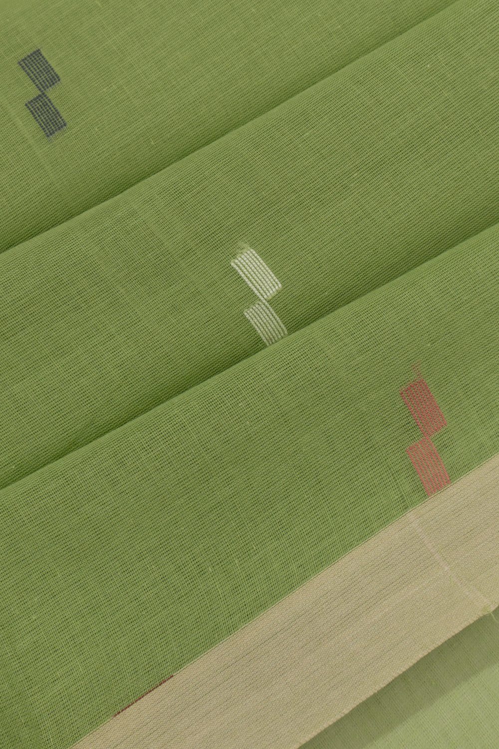 Phulia Cotton Butta Green Saree
