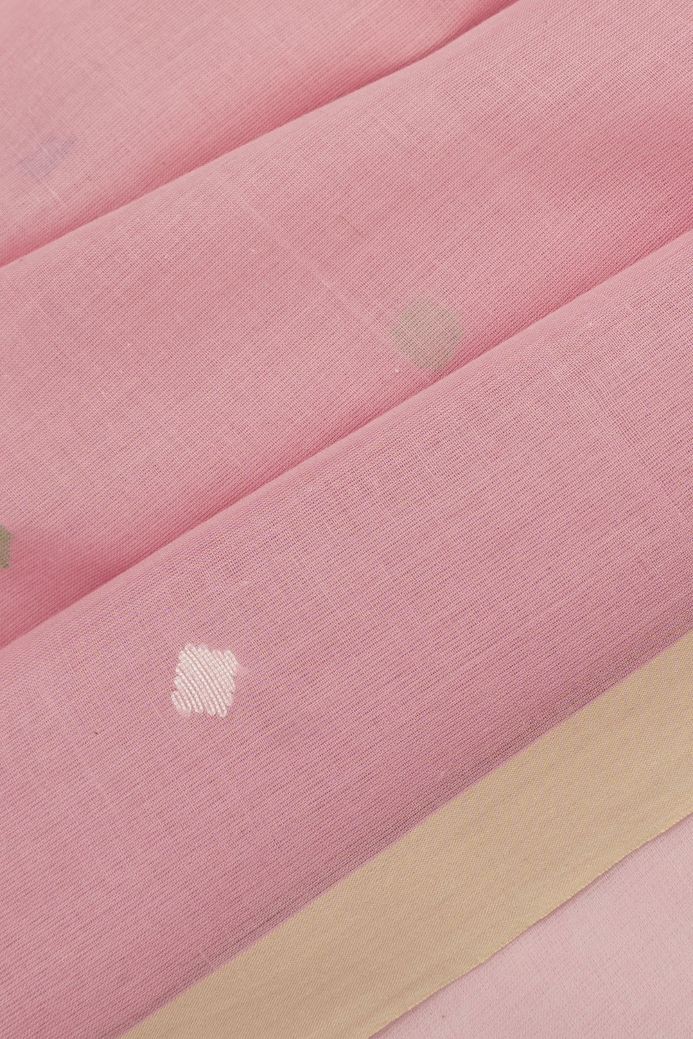 Phulia Cotton Butta Baby Pink Saree