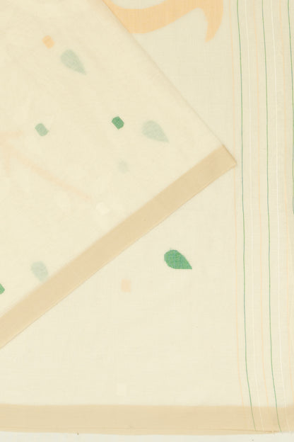 Phulia Cotton Butta Cream Saree