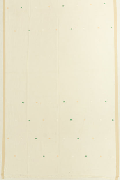 Phulia Cotton Butta Cream Saree