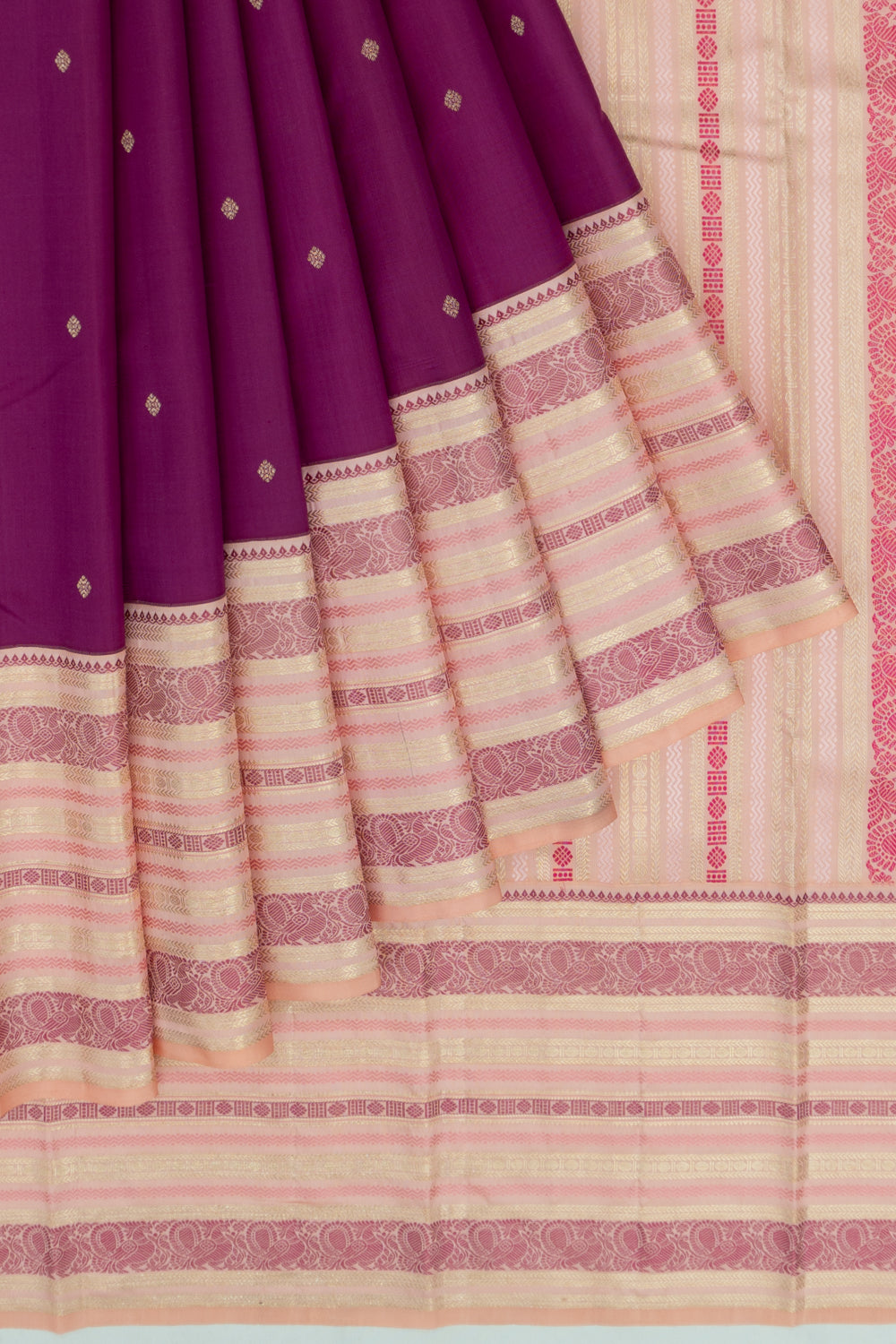Kanchipuram Silk Butta Purple Saree