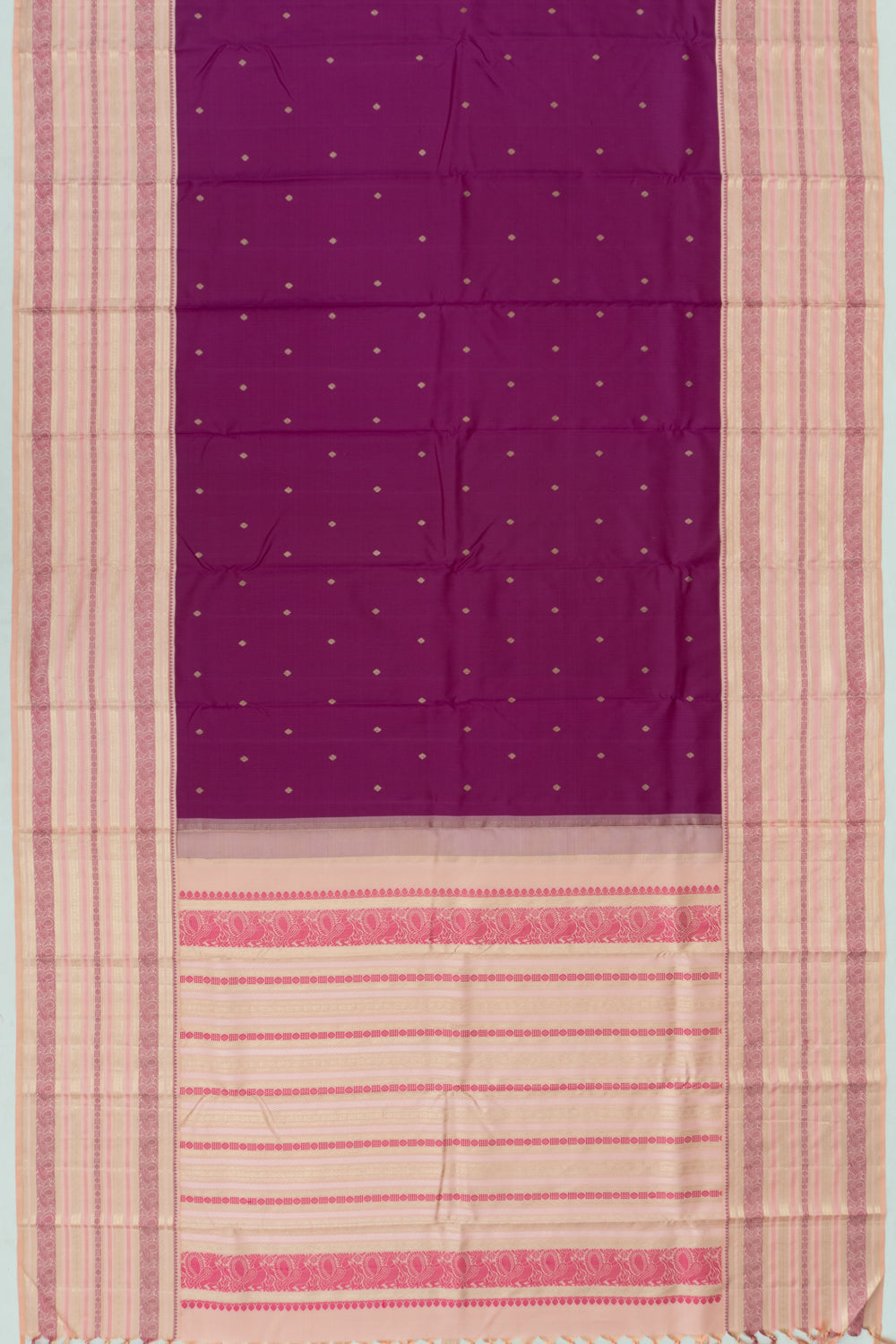 Kanchipuram Silk Butta Purple Saree
