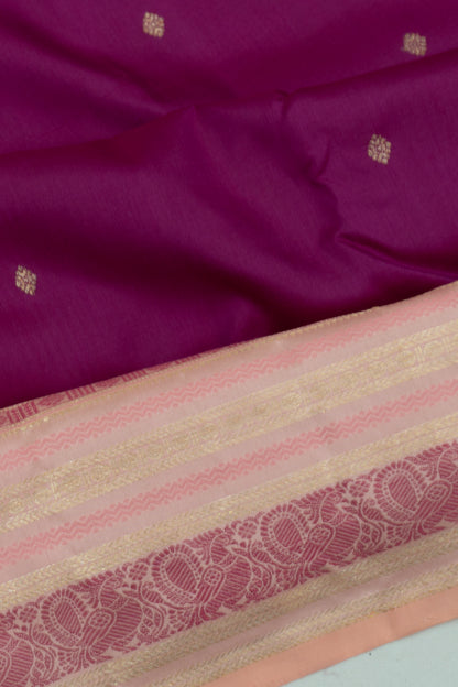 Kanchipuram Silk Butta Purple Saree