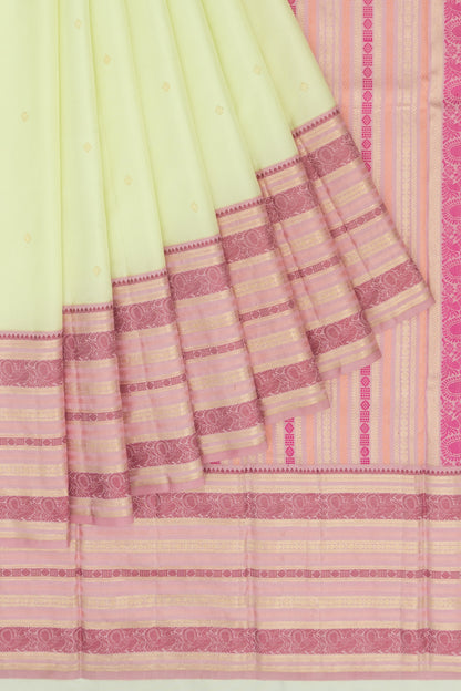 Kanchipuram Silk Butta Pista Green Saree