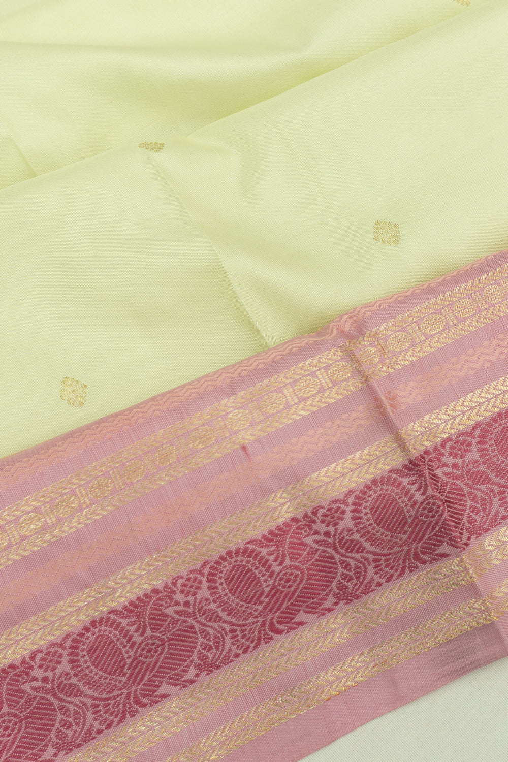 Kanchipuram Silk Butta Pista Green Saree