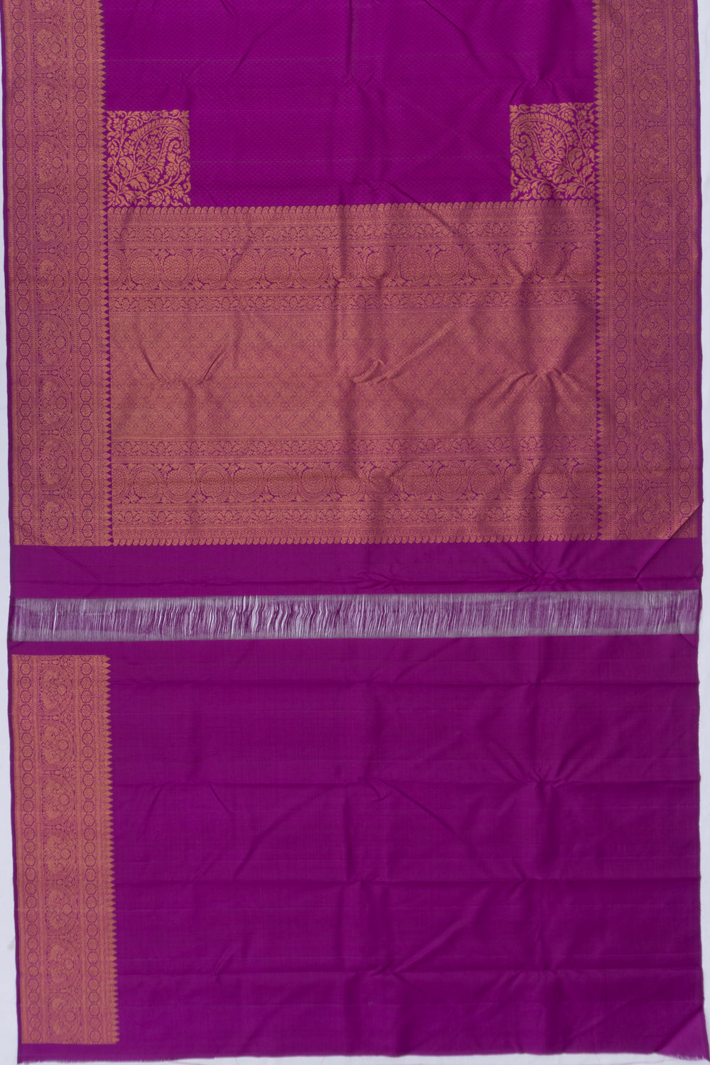 Kanchipuram Silk Jacquard Purple Saree