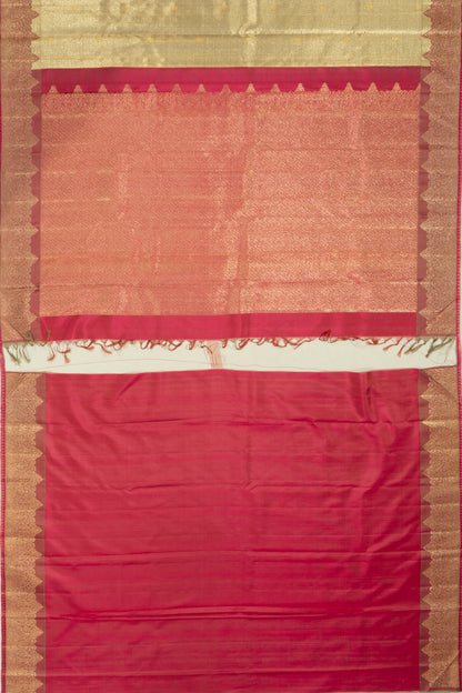 Kanchipuram Silk Tissue Brocade Gold Saree