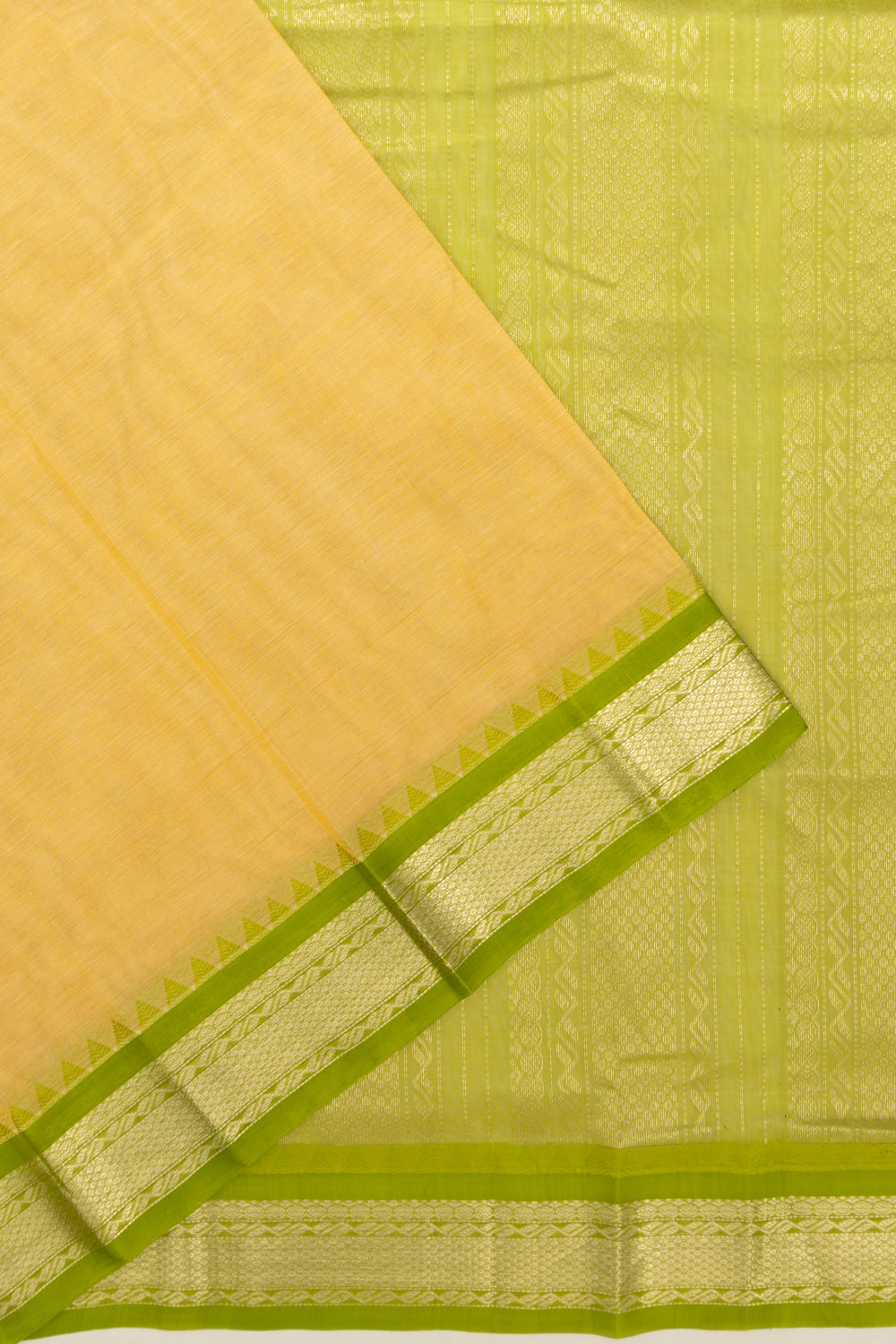 Mangalagiri Cotton Plain Cream Saree