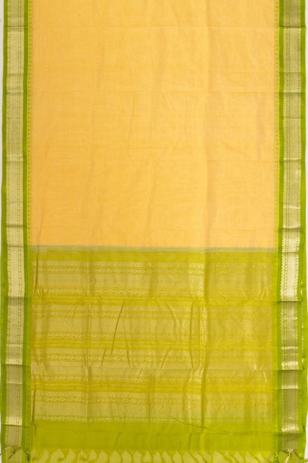 Mangalagiri Cotton Plain Cream Saree