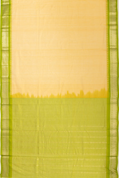 Mangalagiri Cotton Plain Cream Saree