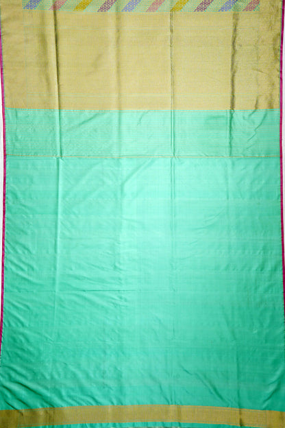 Banarasi Silk Diagonal Brocade Sea Green Saree