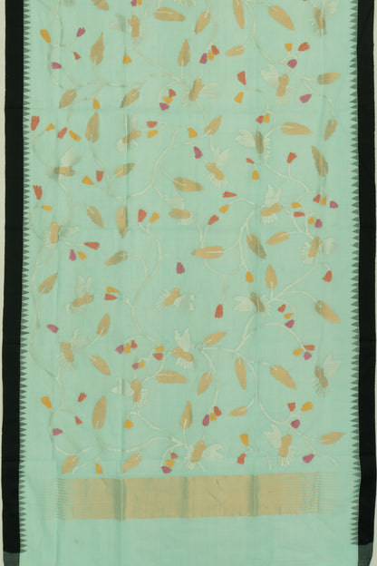 Ponduru Handspun Cotton All Over Jamdani Sky Blue Dupatta