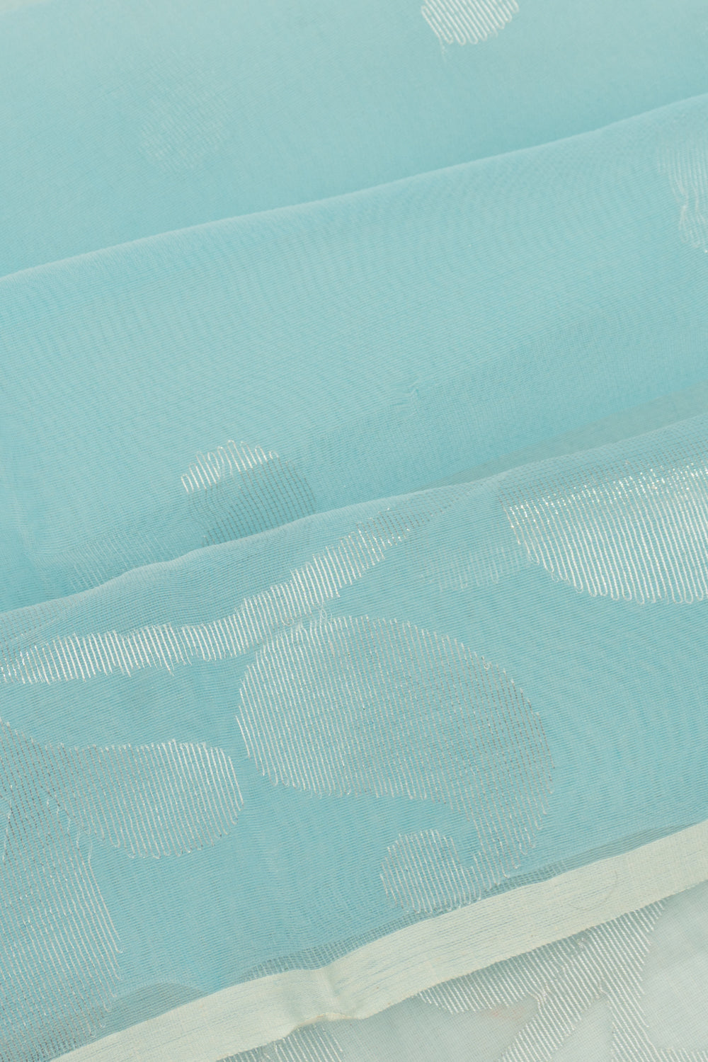 Organza Butta Sky Blue Saree With Gift Box And Rakhi