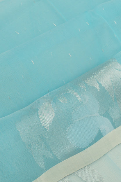 Organza Butta Sky Blue Saree