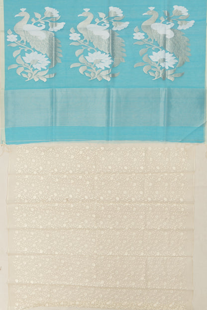 Organza Butta Sky Blue Saree