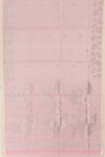 Organza Butta Pink Saree
