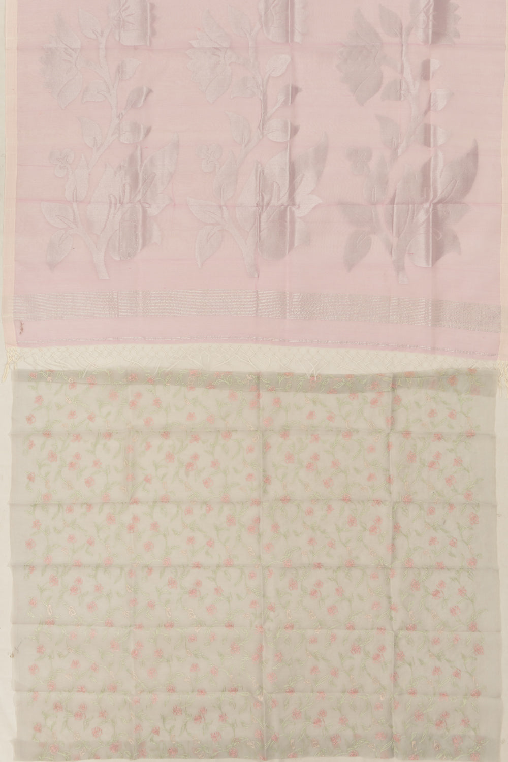 Organza Butta Pink Saree