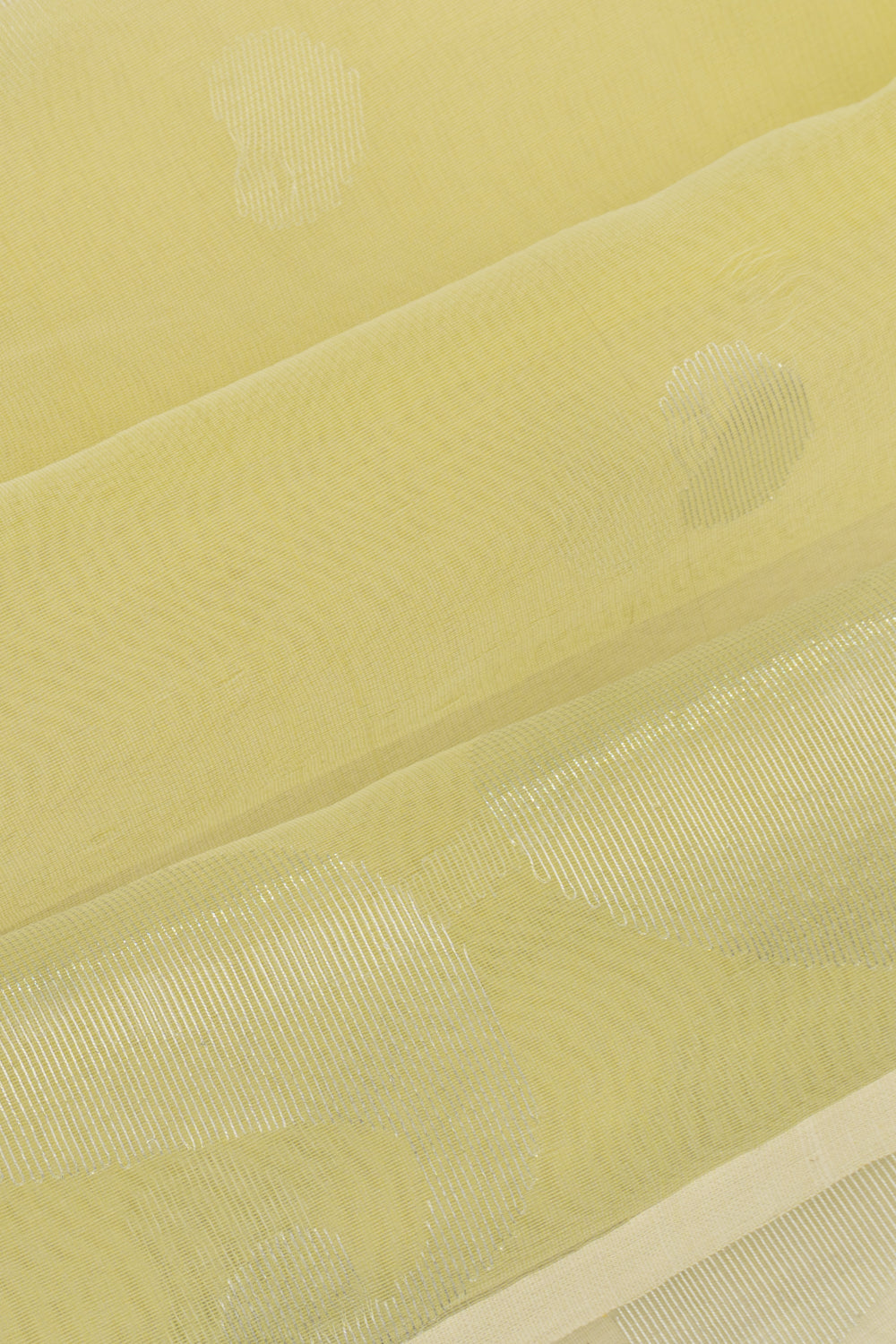 Organza Butta Lemon Yellow Saree