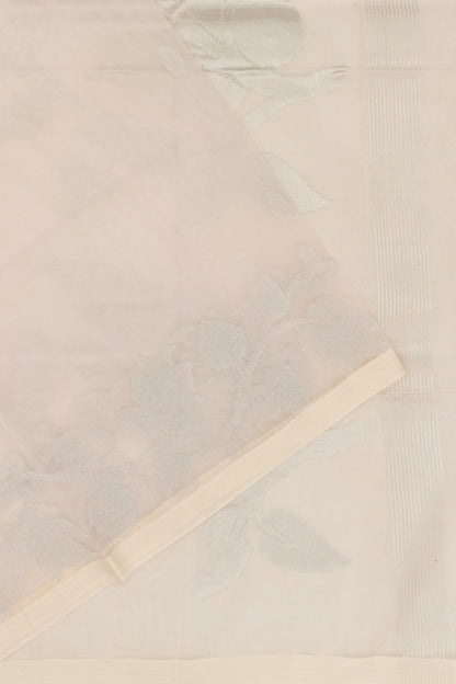 Organza Butta Pastel Pink Saree