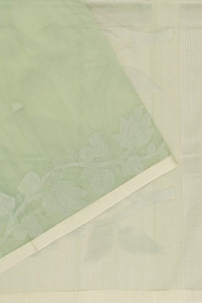 Organza Butta Pastel Green Saree