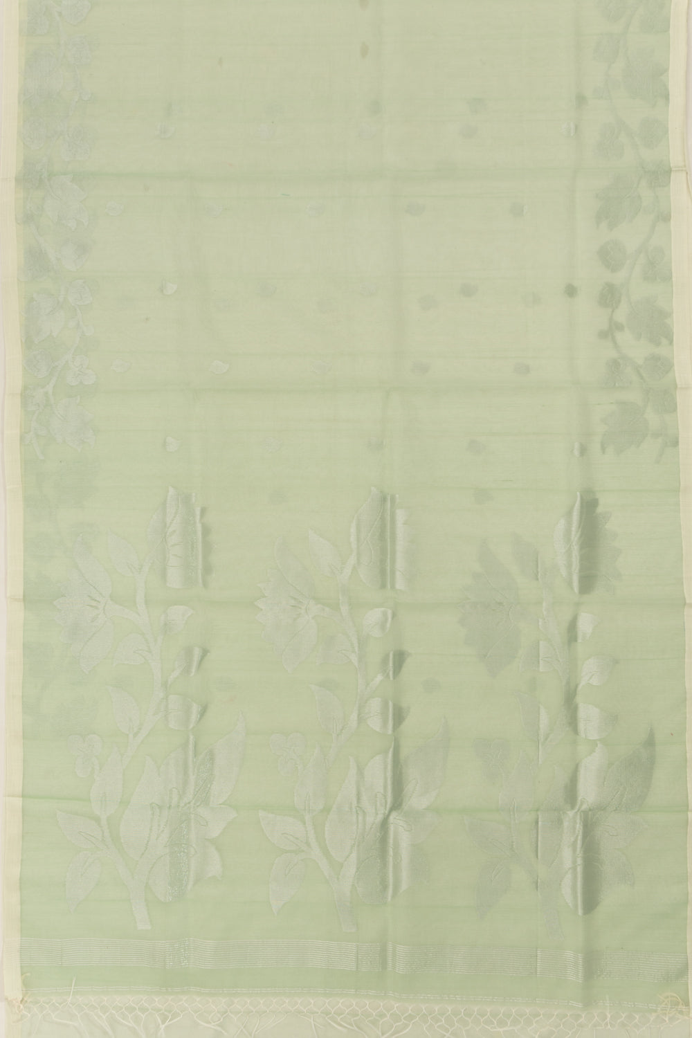 Organza Butta Pastel Green Saree