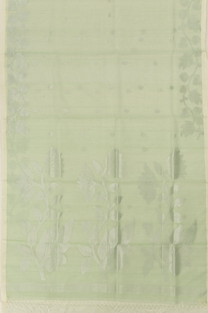 Organza Butta Pastel Green Saree