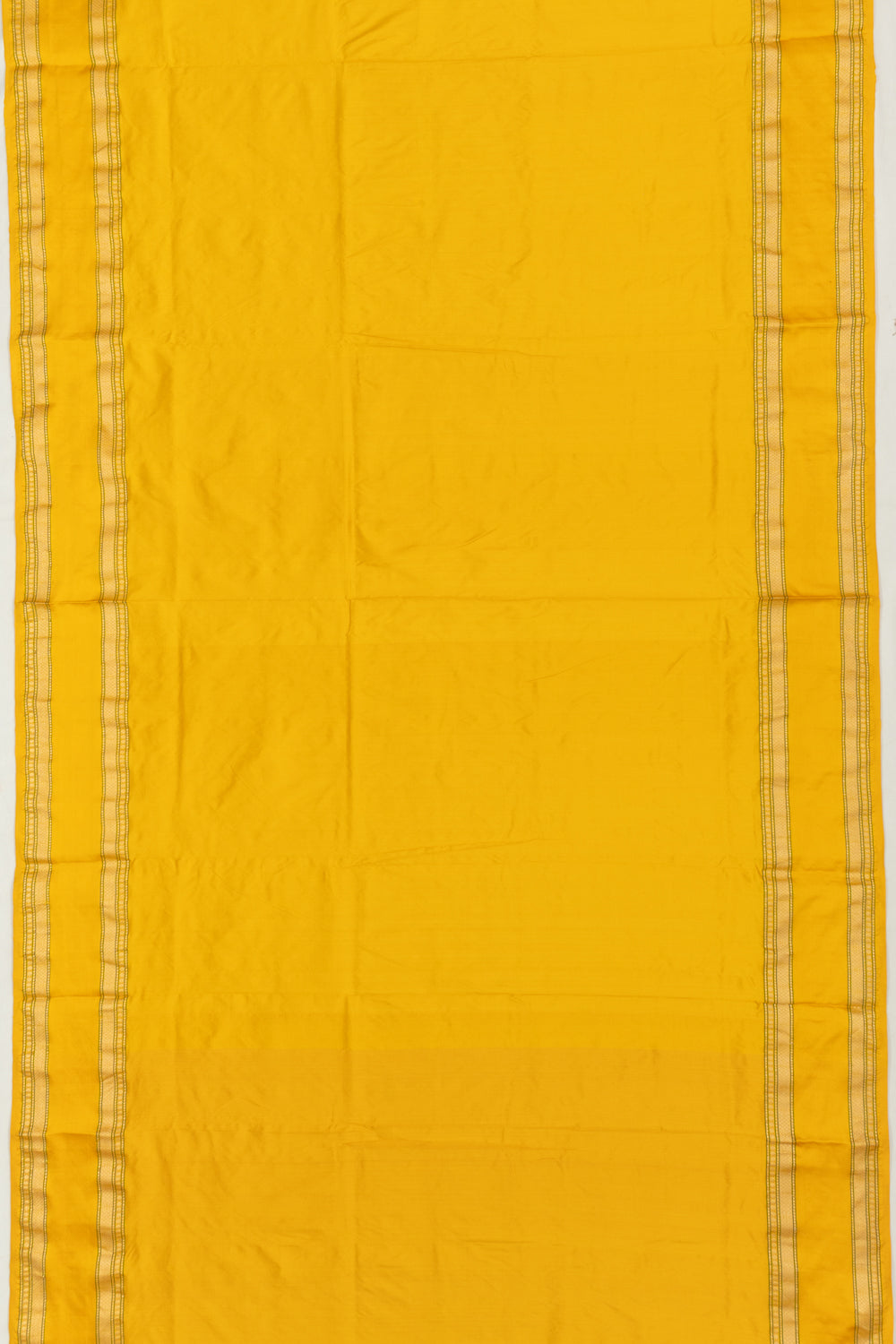 Banarasi Silk Plain Mustard Yellow Saree