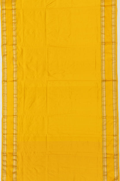 Banarasi Silk Plain Mustard Yellow Saree