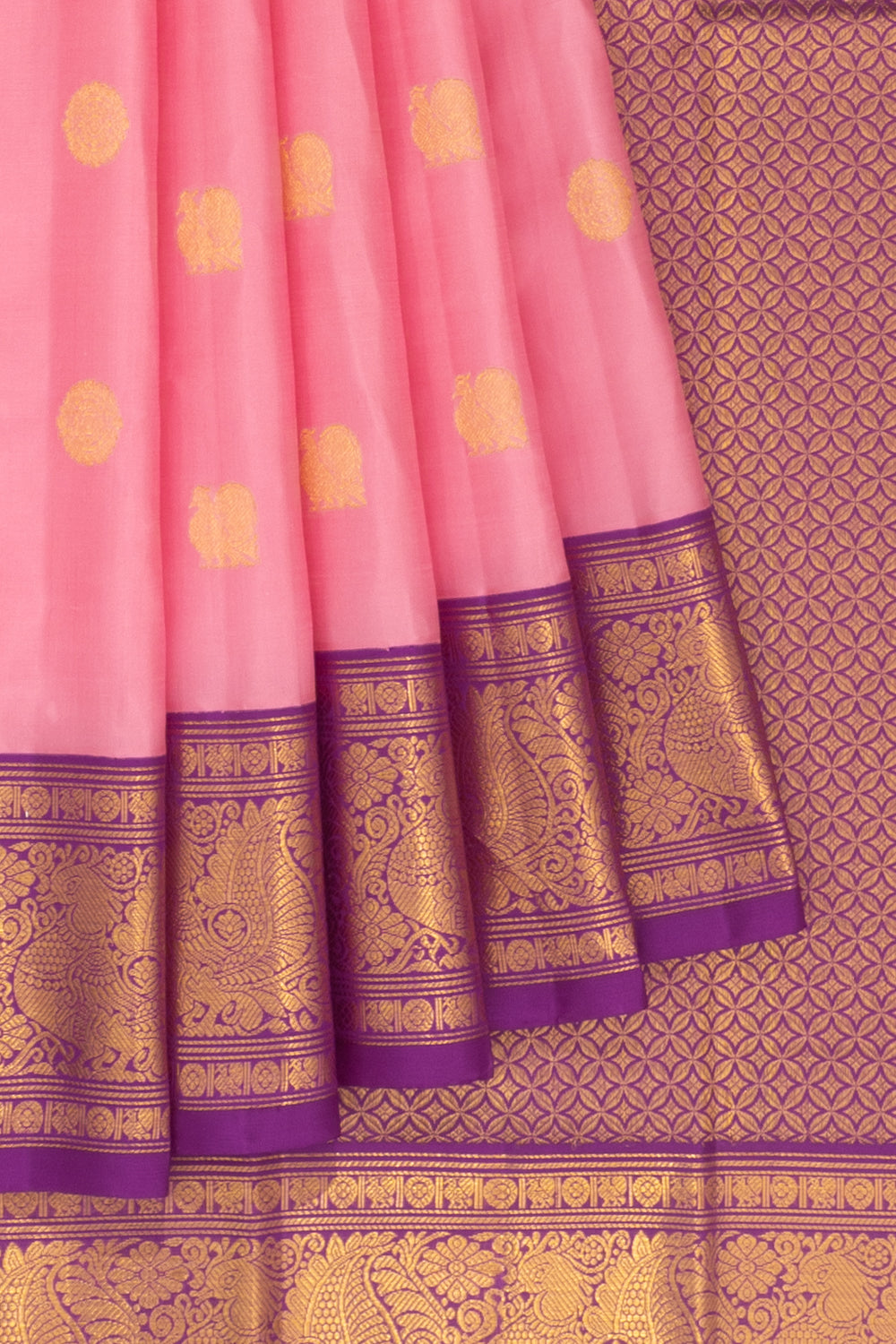 Kanchipuram Silk Butta Pink Saree