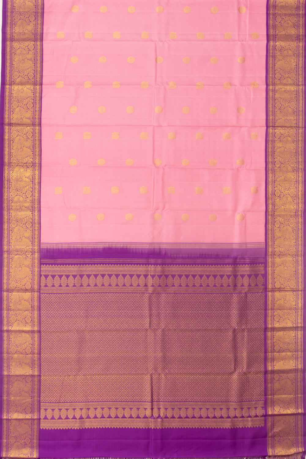 Kanchipuram Silk Butta Pink Saree