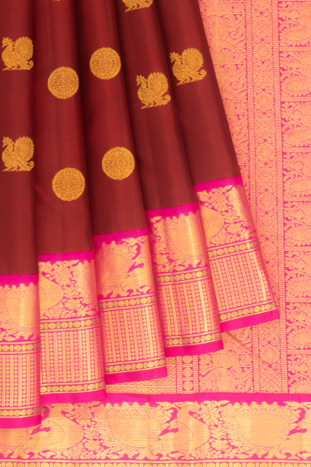 Kanchipuram Silk Butta Maroon Saree