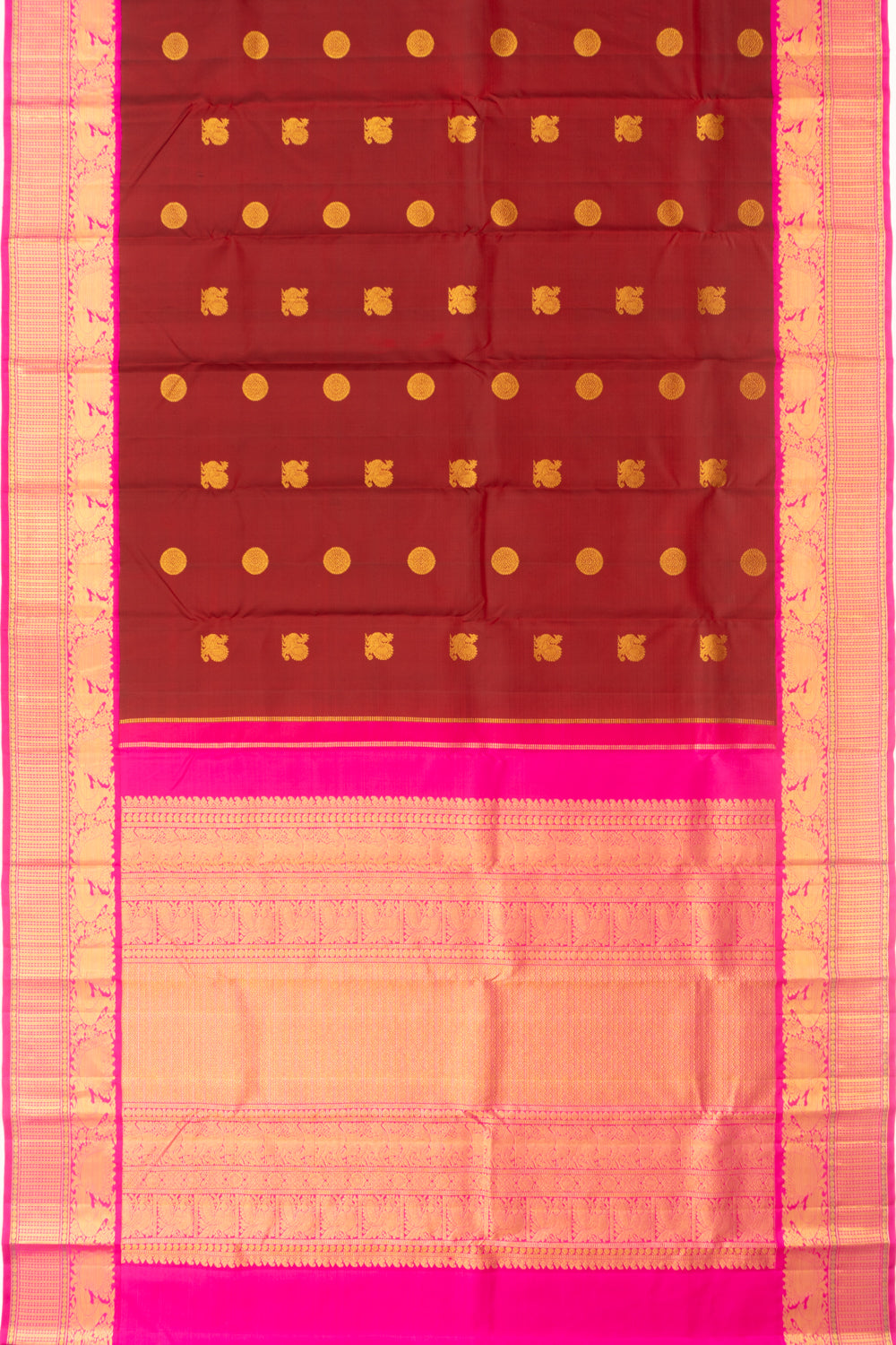 Kanchipuram Silk Butta Maroon Saree