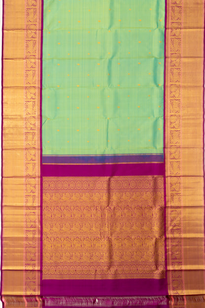 Kanchipuram Silk Butta Green Saree