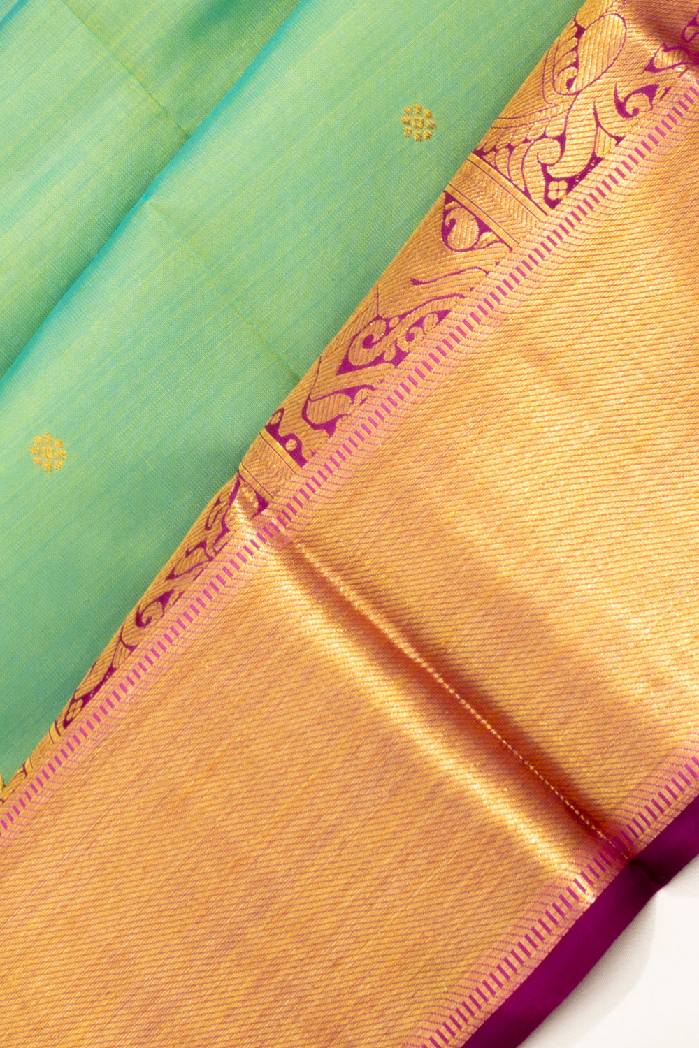 Kanchipuram Silk Butta Green Saree