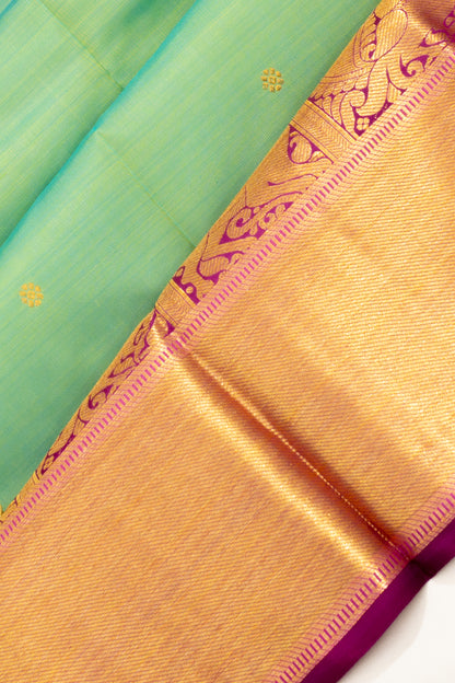 Kanchipuram Silk Butta Green Saree