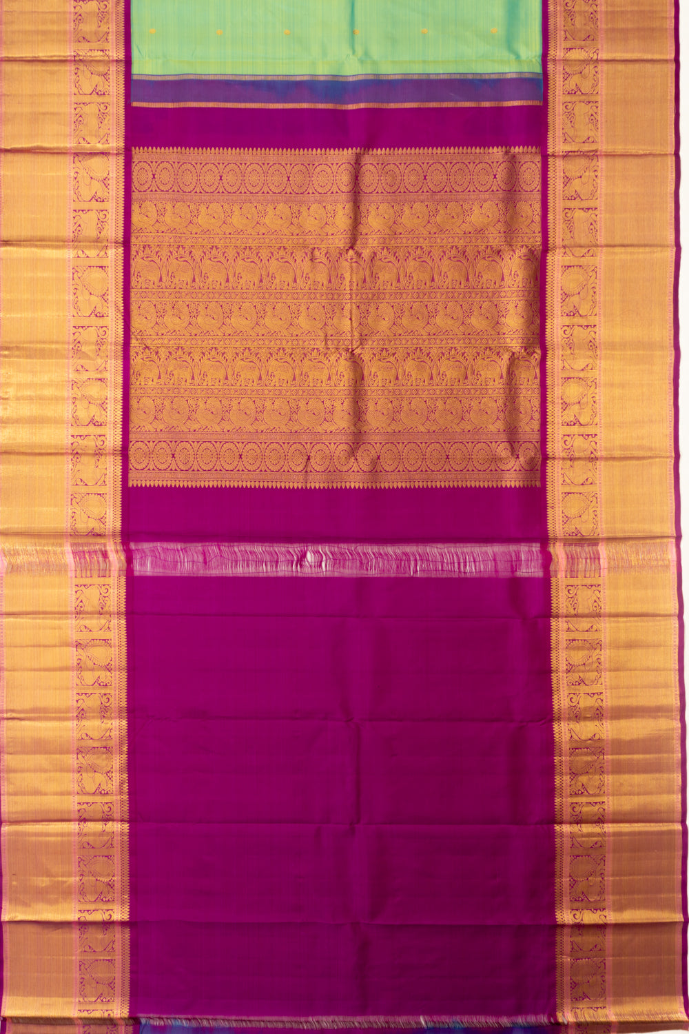 Kanchipuram Silk Butta Green Saree