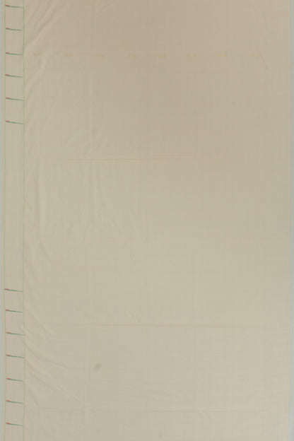Paithani Cotton Butta Off White Saree