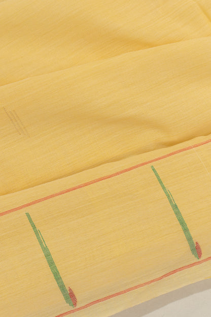 Paithani Cotton Butta Yellow Saree
