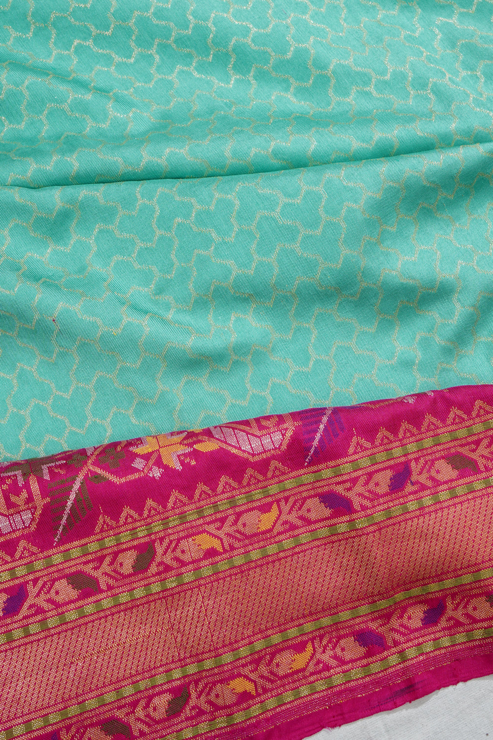 Banarasi Silk Brocade Sea Green Saree