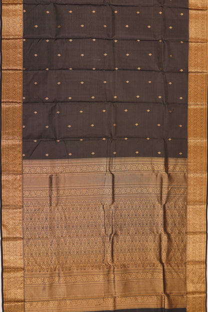 Taranga Kanchi Silk Oosi Lines And Butta Black Saree