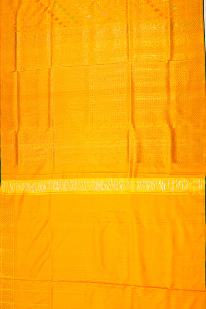 Kanchipuram Silk Brocade Yellow Saree