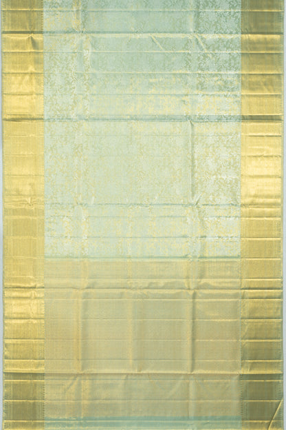 Kanchipuram Silk Tissue Jaal Sea Green Saree
