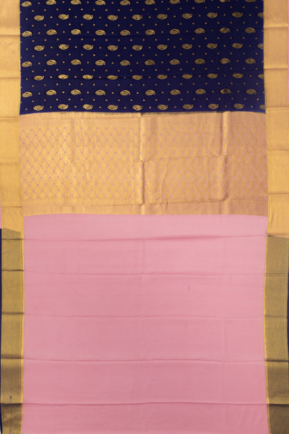 Pure Binny Silk Butta Dark Blue Saree