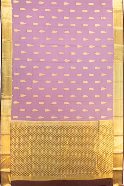 Pure Binny Silk Butta Lavender Saree