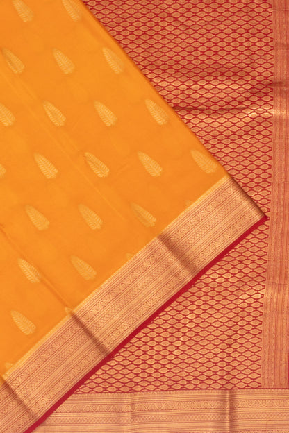 Pure Binny Silk Butta Mustard Yellow Saree