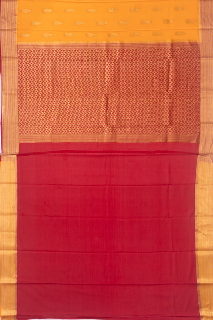Pure Binny Silk Butta Mustard Yellow Saree