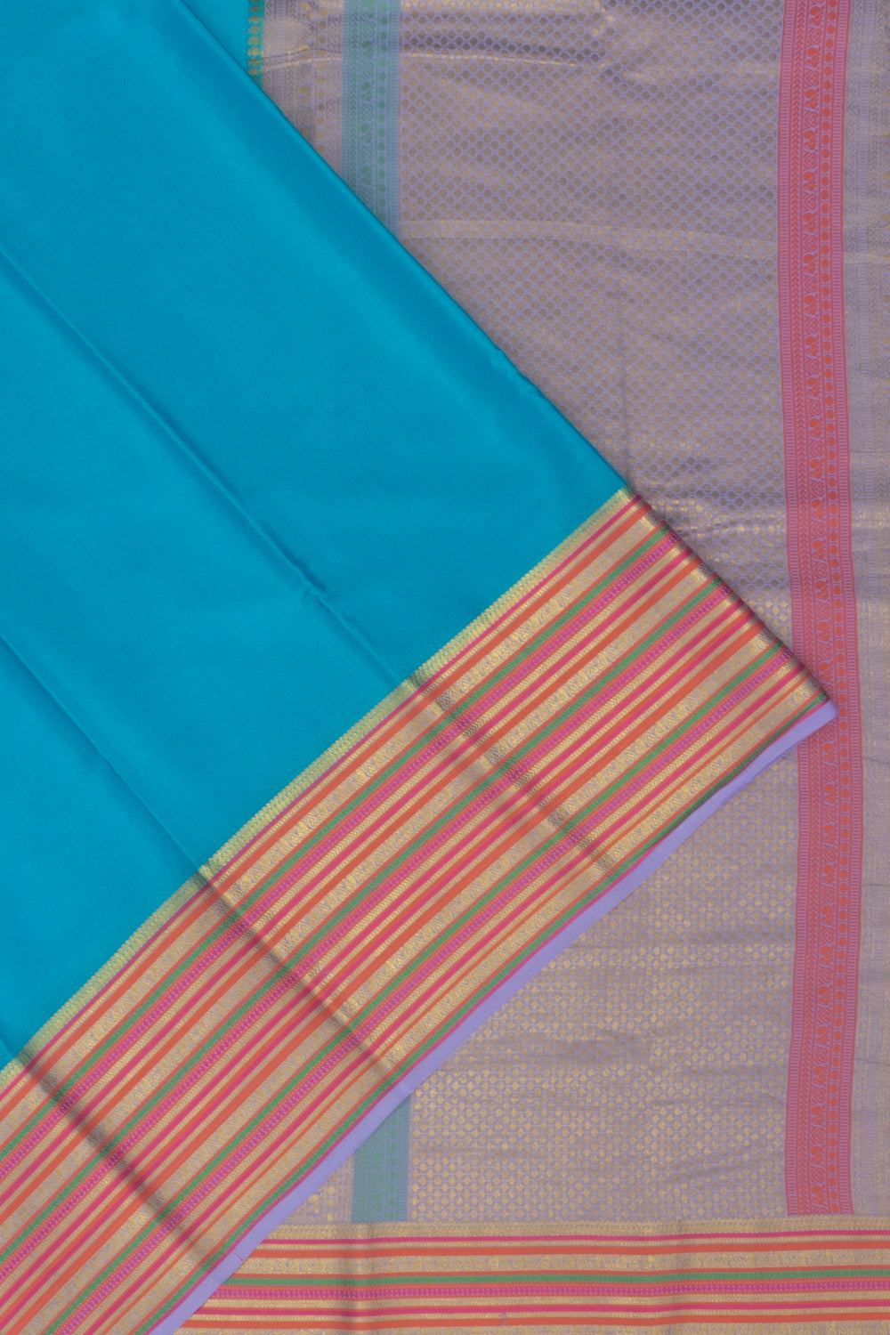 Pure Binny Silk Plain Sky Blue Saree